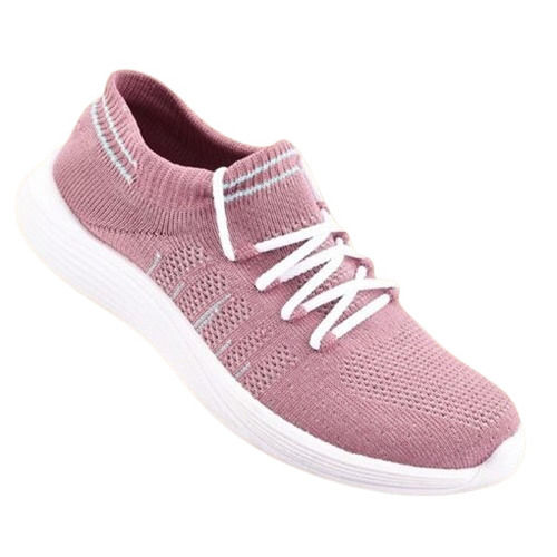 Lightweight Slip Resistant Rubber Outsole Lace Closure Women Sports Shoes For Running