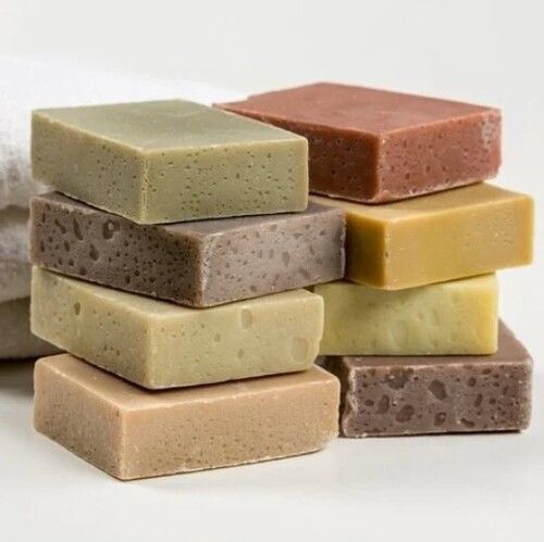 Multicolor Rectangular Handmade Herbal Soap For Bathing