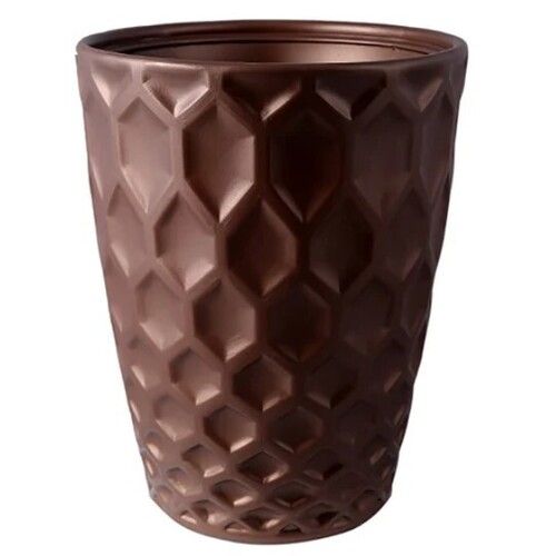 Brown Round Shape Plastic Royal Flower Pot