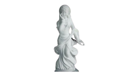 White Makrana Marble Ladies Sculpture