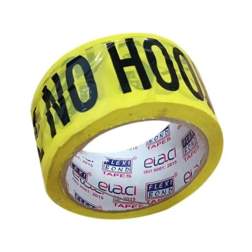 Printed Bopp Adhesive Tape - 40 mm Width x 30 m Length , Waterproof Packaging for Warning Use - Box of 72 Tapes