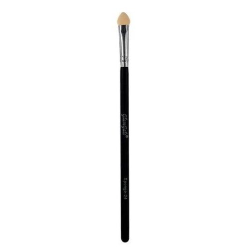 Black Color Round Shape Plastic Cosmetic Brush