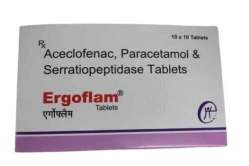 Aceclofenac Paracetamol And Serratiopeptidase Tablets