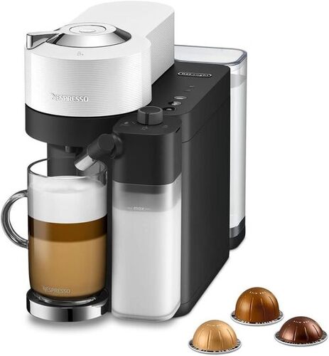 Delonghi Nespresso Vertuo Lattissima Env300 W - Stainless Steel, Black | Automatic Milk Solution, Versatile Coffee Options, Effortless Foam Delight