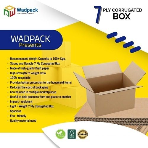 7 Ply Plain Corrugated Packaging Boxes