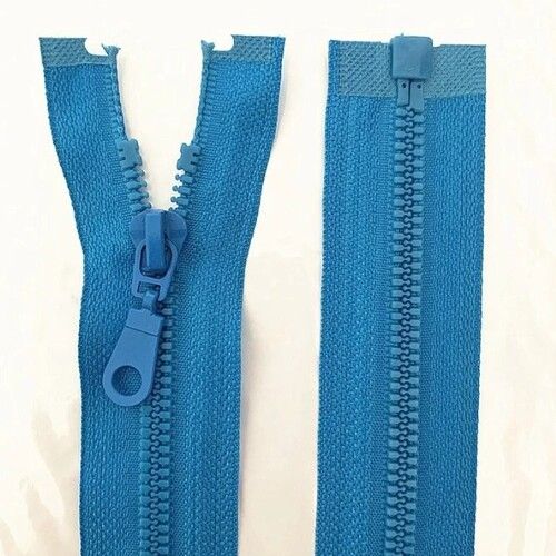 Blue Color Plain Pattern Designer Plastic Zipper