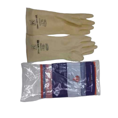Rubber Hand Gloves - Cleanroom Full Finger, Off White Color | Highly Comfortable, Skin Friendly, Washable