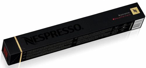 Nespresso Decaf Ristretto Coffee Capsules - Dark Roast Intensity, Organic Coffee Beans , Robust Flavor with Freshness Preservation