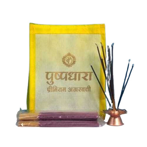 Incense Sticks - 100% Natural Bamboo, Standard Size, Black Color | 100% Pure A Grade, Non-Stick Eco-Friendly, Aromatic Fresh Fragrance, Includes Incense Holder