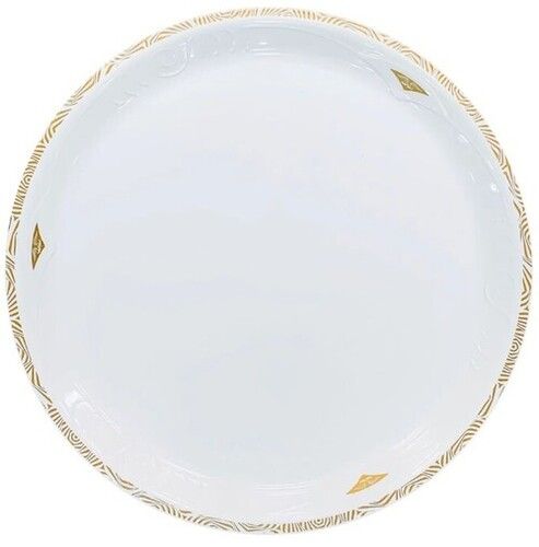 White Color Round Shape Plastic Buffet Plates For Catering