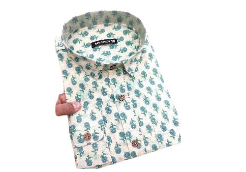 Elegant Look Mens Printed Cotton Shirts