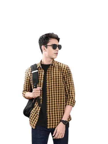 Casual Wear Regular Fit Full Sleeve Readymade Breathable Readymade Mens Check Shirts