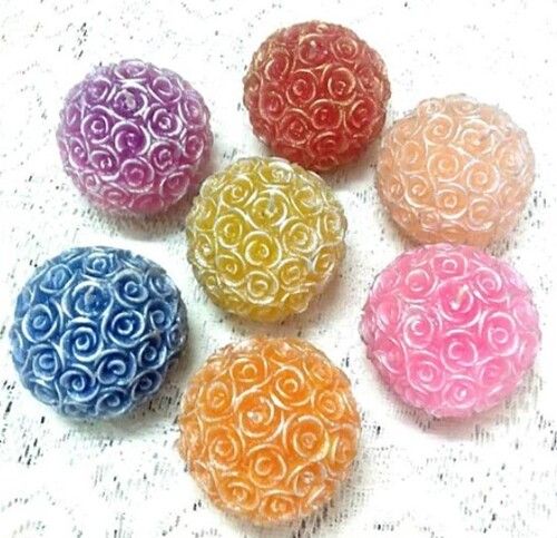 Multi Color Paraffin Wax Rose Ball Candle For Decorative