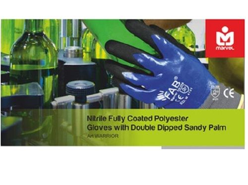 Nitrile Fully Coated Polyester Gloves With Double Dipped Sandy Palm