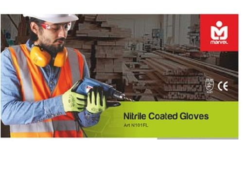 Full Fingered Polyester Knitted Nitrile Coated Gloves