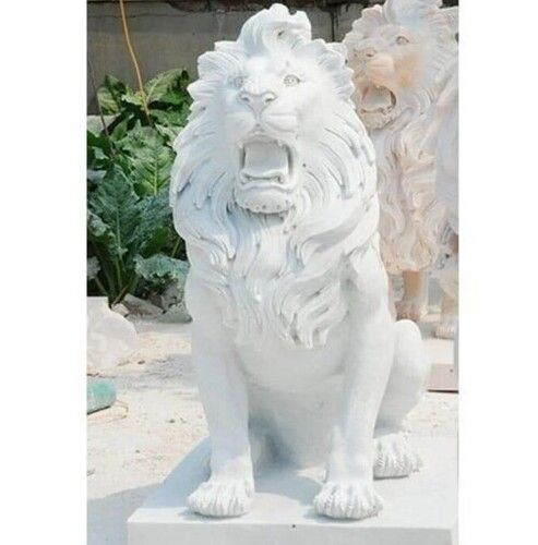 Lion Marble Statue For Exterior Decorations Use