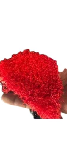Faux Fur Fabric - Standard Size, Red Color, Standard Thickness | Stain & Wrinkle Resistant, Colourfastness, Warm, Washable