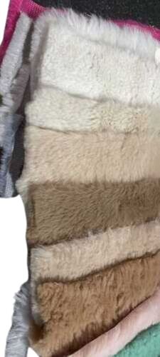 Rabbit Fur Fabric - Polyester, Brown | Bleached, UV-Proof, Colourfastness, Quick Dry, Stain & Wrinkle Resistant, Perfect Fitting, Shrink-Resistant