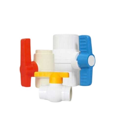 Upvc Ball Valve - Plastic Material White Color | New Condition Easy Installation Prolonged Service Life