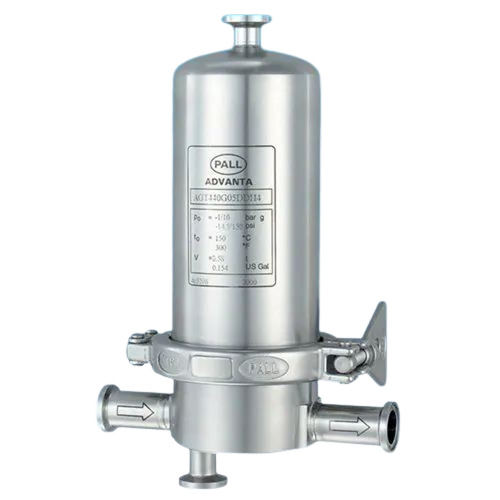 Polished Finish Leak Resistant Steel Body Cylindrical Gas Filter Housing for Industrial