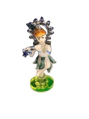 krishna glass statue