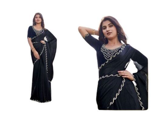 Party Wear Border Designer Sarees