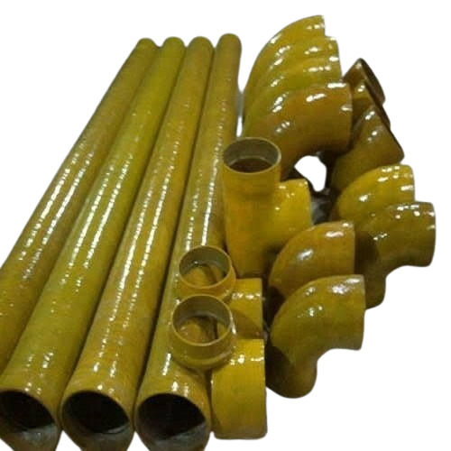 Yellow Color Round Shape Gre Pipes For Industrial Use