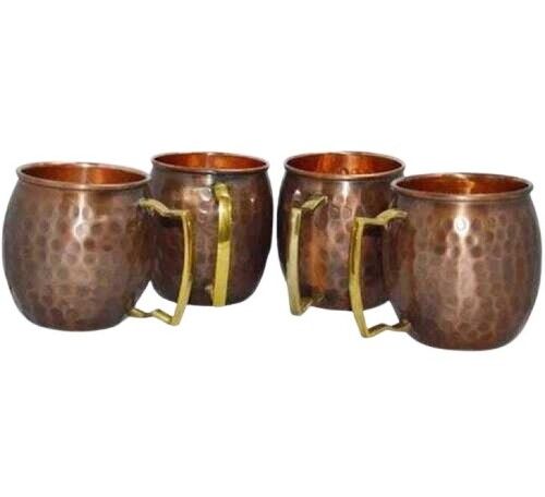 Antique Copper Hammered Mug