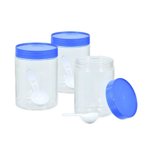 Leak Resistant Unbreakable Plain Round Transparent Plastic Jars