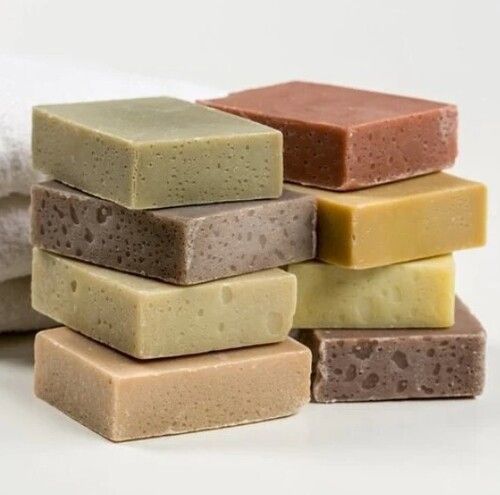 Multi Color Rectangular Shape Handmade Herbal Soap