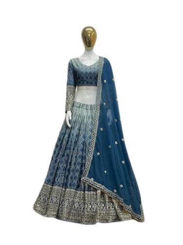 Breathable And Anti Wrinkle Embroidered Ladies Lehenga