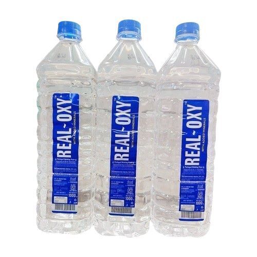 Transparent Plastic Real Oxy With Added Mineral Water Bottle