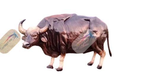 Polished Finished FRP Bison Statue