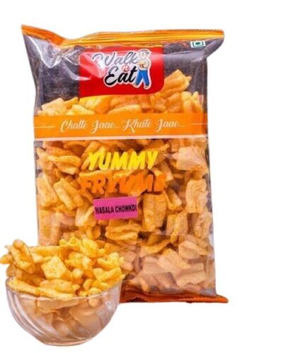 Masala Chowkdi Snack - Light-yellow Natural Fryums With Spicy Taste , Available In Bag, Can, Drum, Glass Bottle, And Plastic Bottle