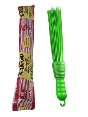 Sango Small Plastic Stick Broom 60 Sticks - Color: Green