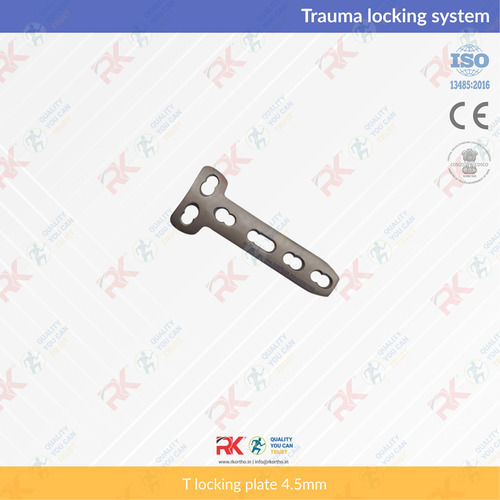 04 Holes to 14 Holes T Locking Plate 4.5mm