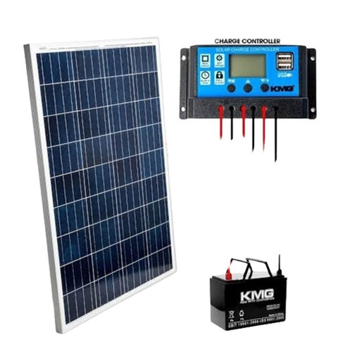 Solar Power System - Heavy-Duty Plastic and Metal, Standard Size, Blue Color | Shock, Crack, Water, Weather, Rain, Wind, Corrosion, Rust Resistant, High Efficiency, Easy to Install, Rectangular with Polished Finish