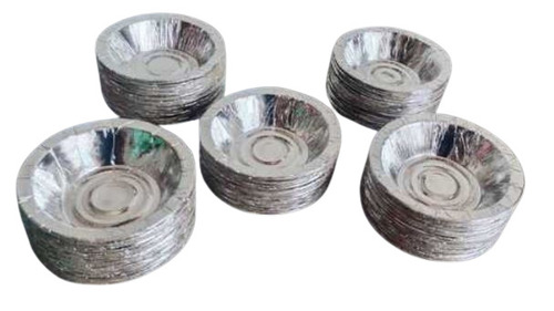 Round Plain Disposable Silver Paper Dona