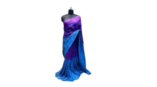 Shrink Resistance Skin Friendliness Tussar Silk Sarees