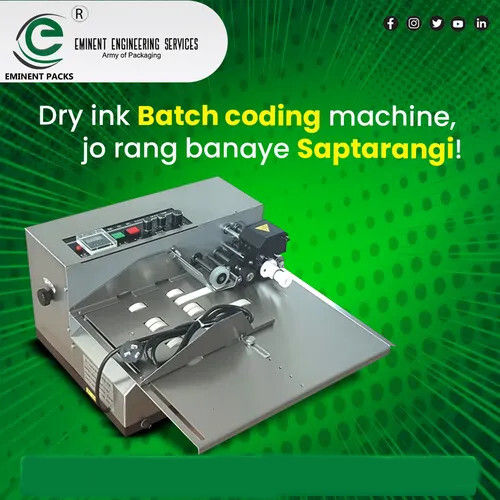 Hand Operated Dry Ink Batch Coding Machine