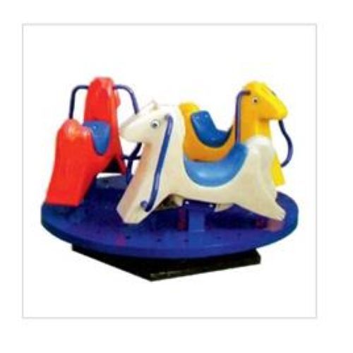 Plastic And Metal Horse Merry Go Round In Meerut Crony Kidz Play System