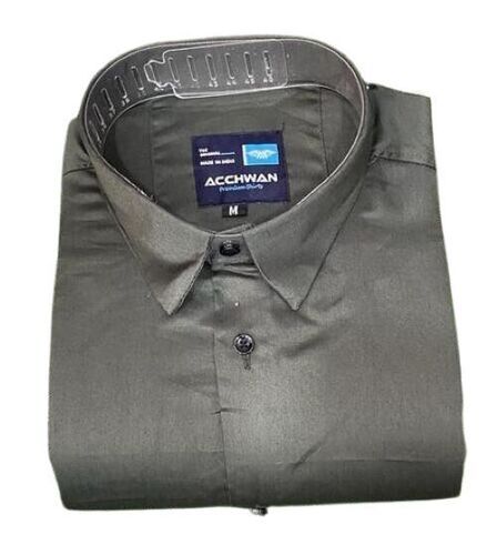 Formal Mens Olive Green Cotton Shirts