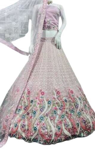 Pink Color Net Lehenga Choli