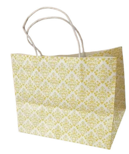 Environment Friendly 100 Percent Recyclable Printed Wood Pulp Kraft Paper Carry Bags