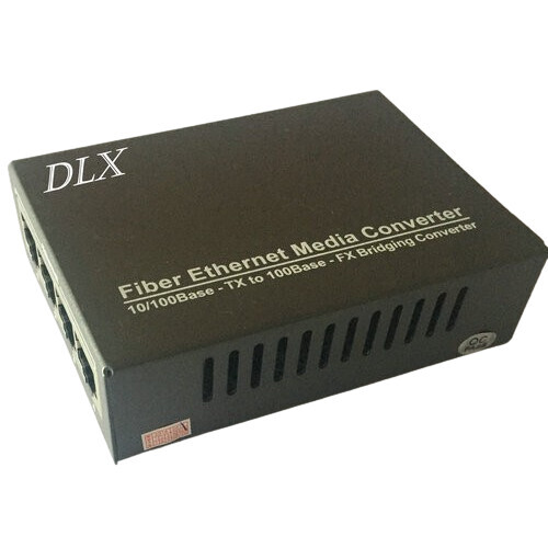 4 IP Camera Ethernet to Fiber Converter with One Fiber Port Switch