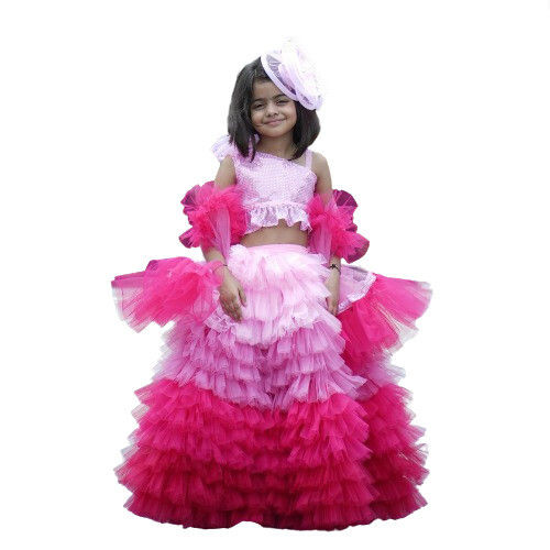 Pink Shaded Lehenga for Wedding for Girls Kids