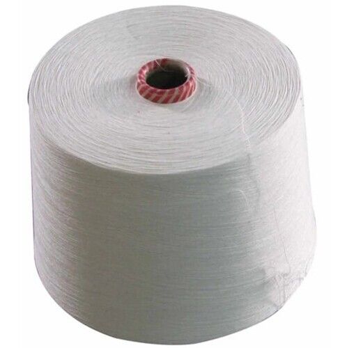 White Color Plain Pattern Cotton Combed Yarn