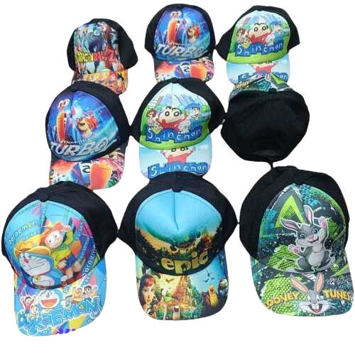 Round Cotton Mens Printed Cap