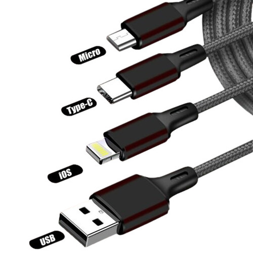 Data Cables - Rubber Jacket, Standard Size, Black Color USB Cable | High Speed, Lightweight, Shock & Heat Resistance, Easy to Use & Plug for Charging and Data Transfer