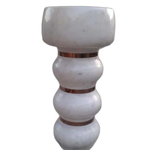 White Color Plain Pattern Marble Pedestal Wash Basin